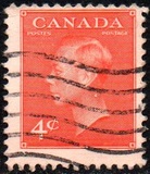 [King George VI - Inscription: "POSTES POSTAGE", տեսակ EM1]