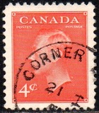 [King George VI - Inscription: "POSTES POSTAGE", տեսակ EM1]