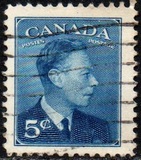 [King George VI - Inscription: "POSTES POSTAGE", տեսակ EN]