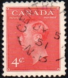 [King George VI - Inscription: "POSTES POSTAGE", տեսակ EM]