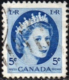 [Queen Elizabeth II - Normal Paper, See 1962 for Fluorescent Stripes, jenis GT4]