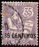 [Inscription: "MAROC" - Surcharged, type H]