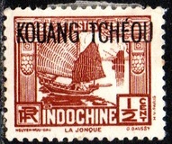 [Indochinese Postage Stamps Overprinted "KOUANG-TCHÈOU", Tip J3]