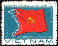 [Flag & Map - The 4th Congress of Vietnam Workers' Party, Scrivi J]