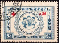 [Red Cross Fund - Issue of 1959 Surcharged, type V]