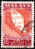 [Coat of Arms, Flag and Map of Malaya, type D]