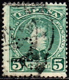 [King Alfonso XIII - Blue Control Numbers on Backside, type AT1]