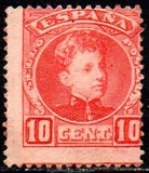 [King Alfonso XIII - Blue Control Numbers on Backside, type AT2]