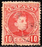 [King Alfonso XIII - Blue Control Numbers on Backside, type AT2]
