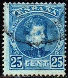 [King Alfonso XIII - Blue Control Numbers on Backside, type AT5]