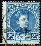 [King Alfonso XIII - Blue Control Numbers on Backside, type AT5]