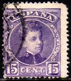 [King Alfonso XIII - Control Number on Backside - New Colors, tip AT12]