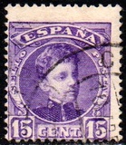 [King Alfonso XIII - Control Number on Backside - New Colors, tip AT12]