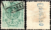 [King Alfonso XIII - Blue Control Numbers on Backside, Typ BG1]