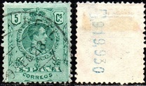 [King Alfonso XIII - Blue Control Numbers on Backside, Typ BG1]