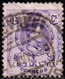 [King Alfonso XIII - Blue Control Numbers on Backside, Typ BG3]
