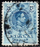 [King Alfonso XIII - Blue Control Numbers on Backside, Typ BG5]