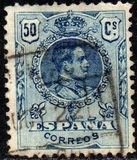 [King Alfonso XIII - Blue Control Numbers on Backside, 유형 BG8]