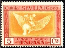 [Airmail - The 100th Anniversary of the Death of Francisco de Goya, type CR]