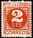 [Numeral Stamp - Inscription "REPUBLICA ESPANOLA", տեսակ GU]