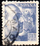 [General Franco - Without Imprint below Value, тип LI22]