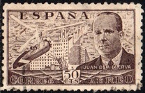 [Airmail - Juan di la Cierva - Different Perforation - Stoneprint from F.N.M.T, tegund LH10]
