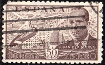 [Airmail - Juan di la Cierva - Different Perforation - Stoneprint from F.N.M.T, tegund LH10]