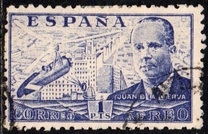 [Airmail - Juan di la Cierva - Different Perforation - Stoneprint from F.N.M.T, tegund LH11]