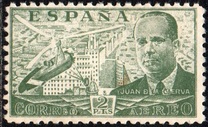 [Airmail - Juan di la Cierva - Different Perforation - Stoneprint from F.N.M.T, tegund LH12]