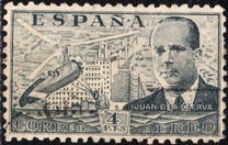 [Airmail - Juan di la Cierva - Different Perforation - Stoneprint from F.N.M.T, tegund LH13]