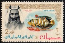[Sheik Rashid bin Humaid al Naimi Pictured with Different Animals - Size: 35 x 22 mm, type B]