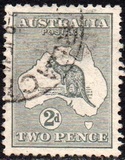 [Definitive Issues - Kangaroo and Map, type A2]