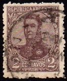 [General San Martin - Watermark 3,4 or Unwatermarked, type BK2]