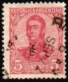 [General San Martin - Watermark 3,4 or Unwatermarked, type BK5]