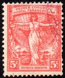 [The First Pan American Postal Congress, Inscription BUENOS AIRES + AGOSTO DE 1921, տեսակ CS1]