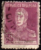 [Definitive Issues - General San Martin, with Period after Value, ประเภท CU]