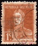 [Definitive Issues - General San Martin, with Period after Value, ประเภท CU1]