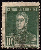 [Definitive Issues - General San Martin, with Period after Value, ประเภท CU6]
