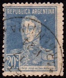 [Definitive Issues - General San Martin, with Period after Value, ประเภท CU8]