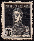 [Definitive Issues - General San Martin, with Period after Value, ประเภท CU11]