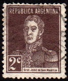 [Definitive Issues - General San Martin, without Period after Value, Tip CW2]