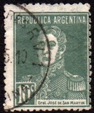 [Definitive Issues - General San Martin, without Period after Value, Tip CW6]