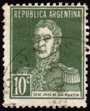 [Definitive Issues - General San Martin, without Period after Value, Tip CW6]