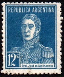 [Definitive Issues - General San Martin, without Period after Value, Tip CW7]