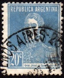 [Definitive Issues - General San Martin, without Period after Value, Tip CW8]