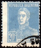 [Definitive Issues - General San Martin, without Period after Value, Tip CW8]