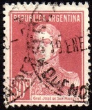 [Definitive Issues - General San Martin, without Period after Value, Tip CW11]