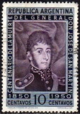 [The 100th Anniversary of the Death of San Martin, 1850-1950, type LG]