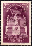 [The 100th Anniversary of the Death of San Martin, 1850-1950, type LM]