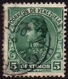 [Simón Bolívar, 1.783 - 1.830. Inscripción: "CORREOS DE VENEZUELA", tipo AI]